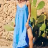 Juliet Dunn Cut Out Maxi Dress Periwinkle Online