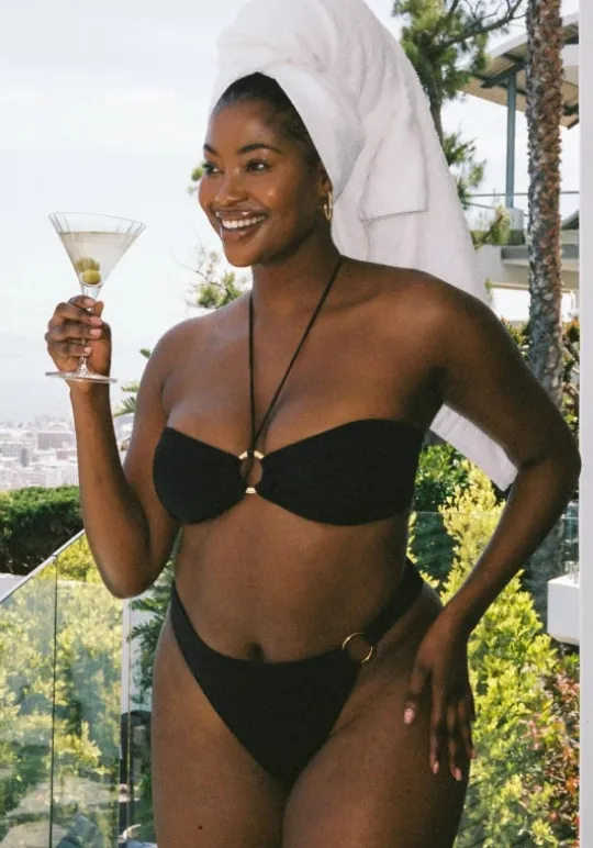 Away That Day Acapulco Bikini Black New