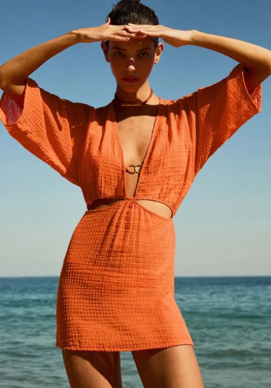 Vix Swimwear Allie Short Cover Up Marigold Fashion