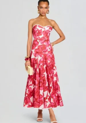 Charo Ruiz Ambar Long Dress White Blossom WhiteBlossom Clearance