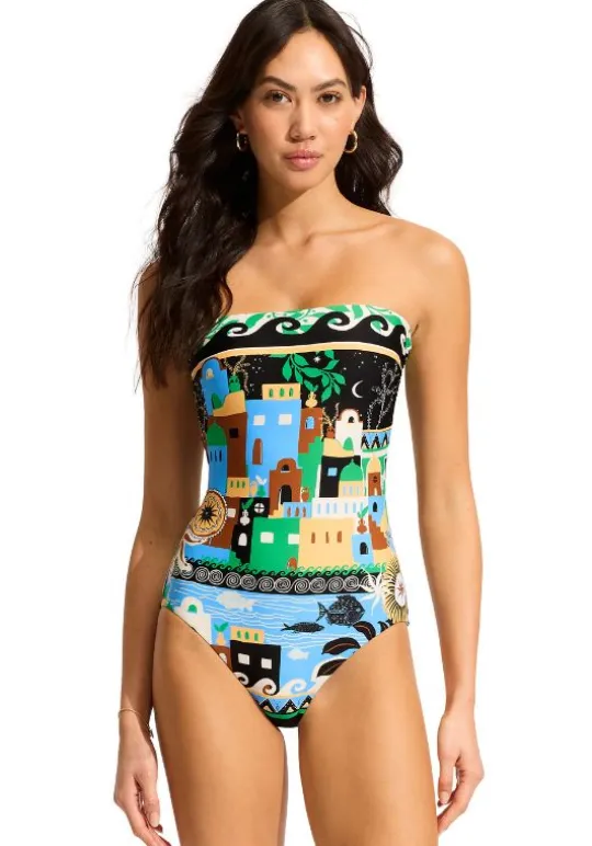 Seafolly Atlantis Bandeau One Piece Ecru Atlantis Ecru Online