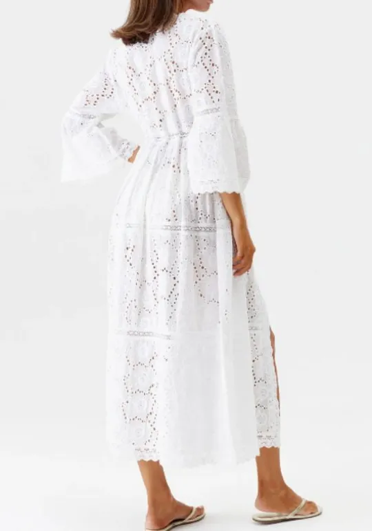 Melissa Odabash Ava Kaftan White New