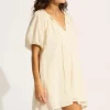 Seafolly Babydoll Dress Ecru Outlet