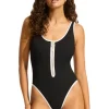 Seafolly Beach Bound Retro Tank Swimsuit Black Online
