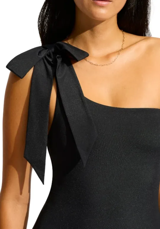 Seafolly Beau One Shoulder Swimsuit Black Discount
