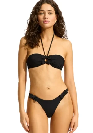 Seafolly Beau Ruched Underwire Bikini Black Discount