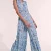Poupette St Barth Belene Jumpsuit Blue Hot