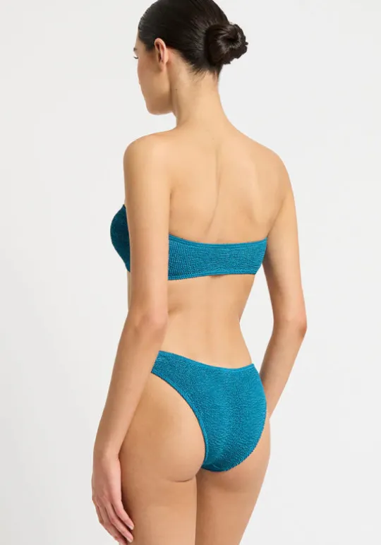 Bond-Eye Blake Bandeau Bikini Shimmer Ocean Hot