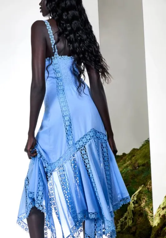 Charo Ruiz Blossel Long Dress Blue WashedBlue New
