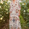 Farm Rio Boho Glam Maxi dress Discount