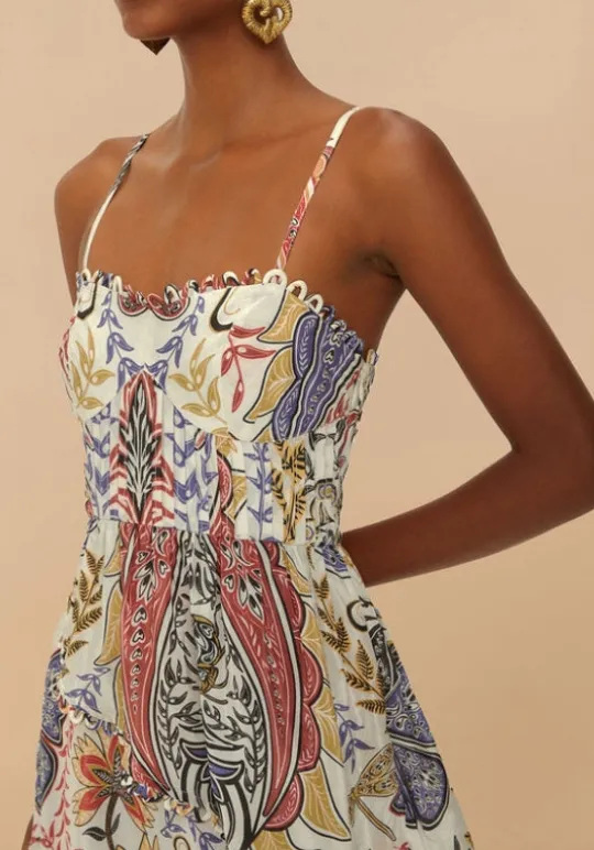 Farm Rio Boho Glam Strappy Maxi Dress Clearance