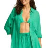 Seafolly Breeze Beach Shirt Jade Discount