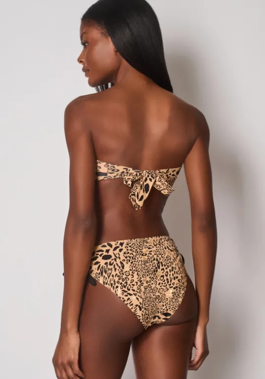 Naia Beach Brigitte Bandeau Bikini Golden Leopard GoldenLeopard Discount