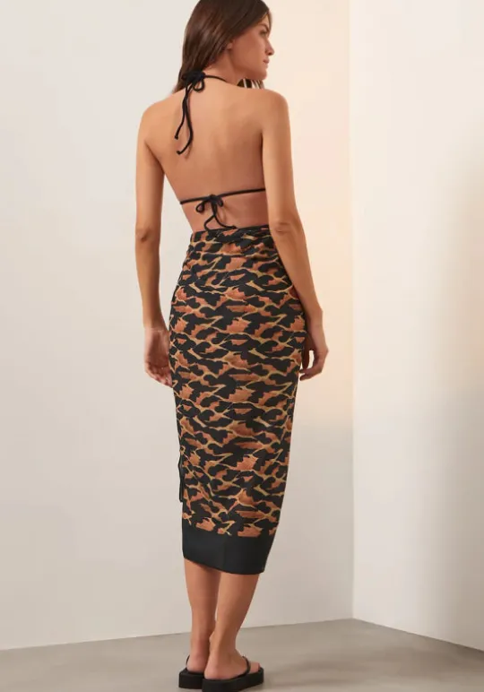 Vix Swimwear Sarong Camu Clearance