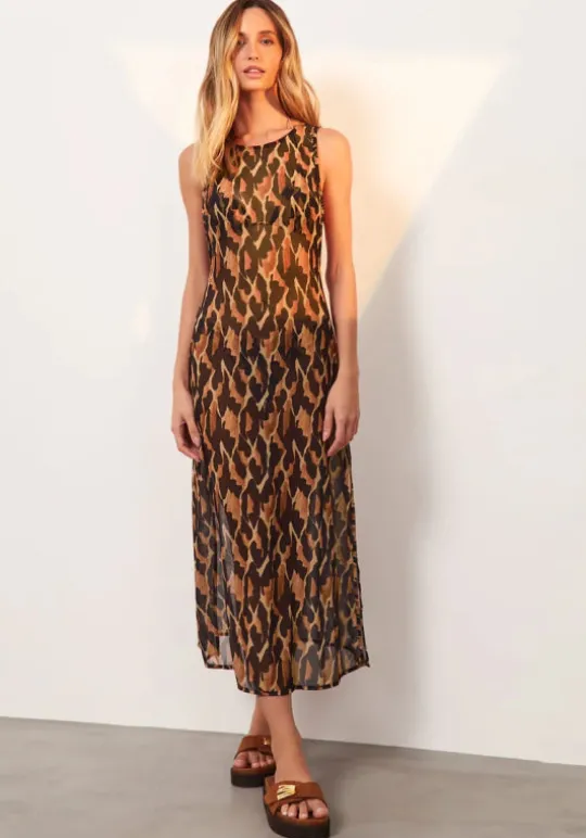 Vix Swimwear Twist Cover Up Camu New