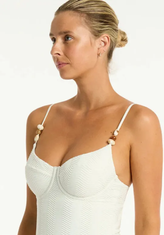 Sea Level Caracus Balconette Swimsuit Coconut New