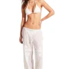 Seafolly Casablanca Embroidered Beach Trousers White Discount