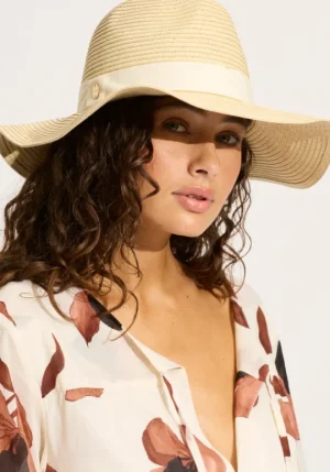 Seafolly Collapsible Fedora Natural Best
