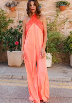 Pitusa Colour Block Jumpsuit Watermelon Black Fashion