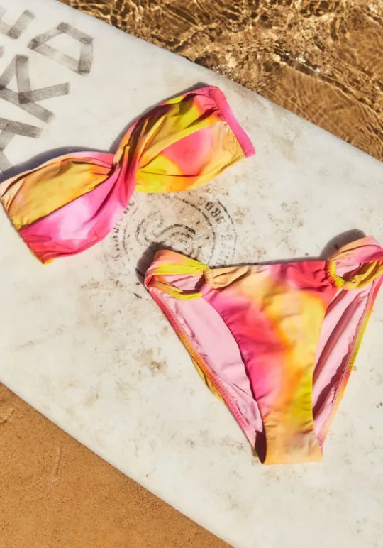 Seafolly Colour Crush Bandeau Bikini Hot