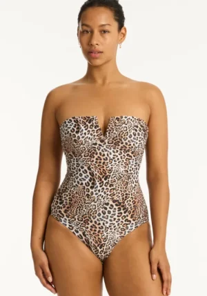 Sea Level Vee Bandeau Swimsuit Congo Best