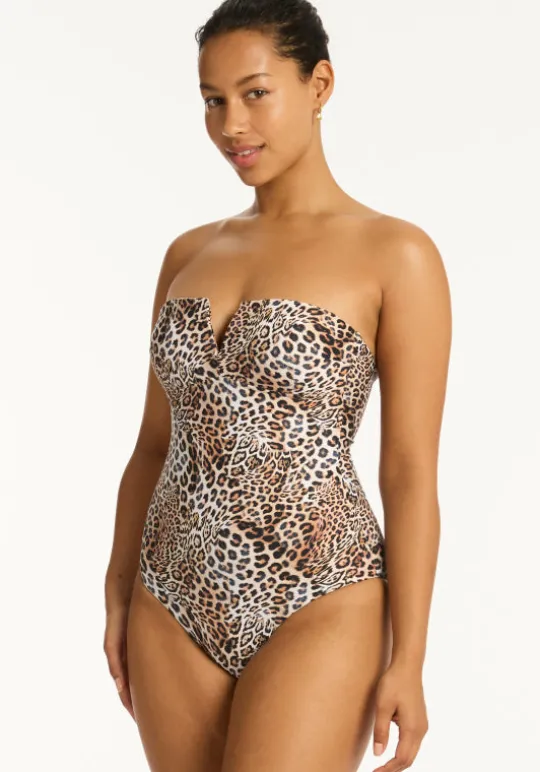 Sea Level Vee Bandeau Swimsuit Congo Best