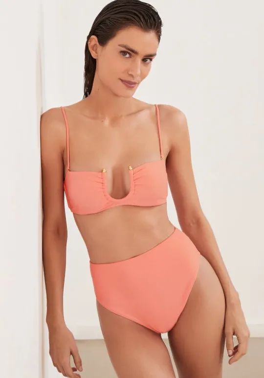 Vix Swimwear Cora Bandeau Bikini Coral Online