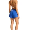 Seafolly Crinkle Beach Shorts Azure New
