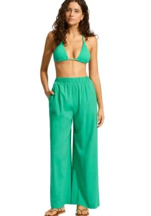 Seafolly Crinkle Beach Trousers Jade Outlet