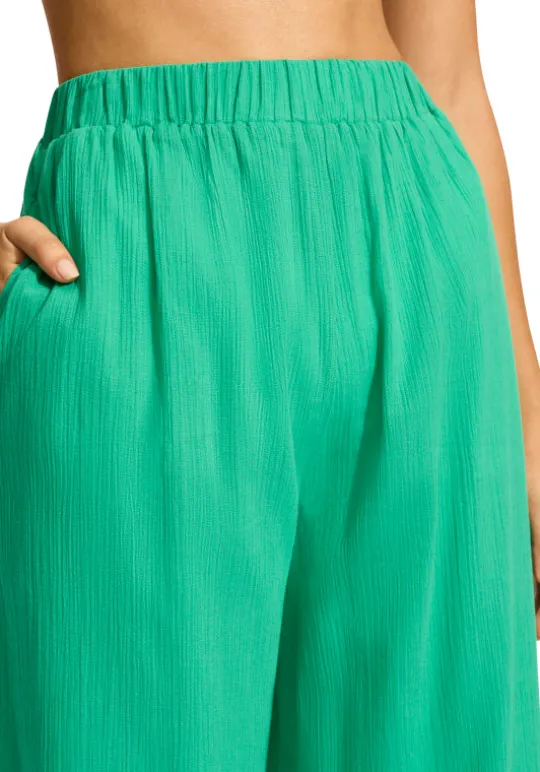 Seafolly Crinkle Beach Trousers Jade Outlet