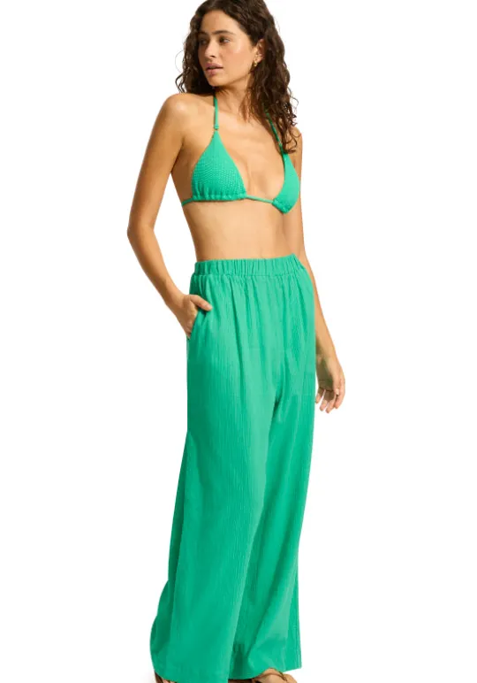 Seafolly Crinkle Beach Trousers Jade Outlet