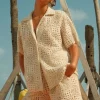 Pitusa Crochet Beach Shirt Ecru Online