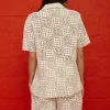 Pitusa Crochet Beach Shirt Ecru Online