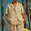 Pitusa Crochet Beach Shorts Ecru Discount