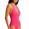Seafolly Cross Back Swimsuit Raspberry Best
