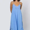 Juliet Dunn Cut Out Maxi Dress Periwinkle Online