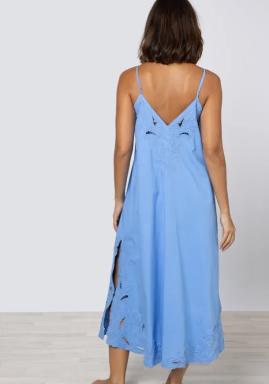 Juliet Dunn Cut Out Maxi Dress Periwinkle Online