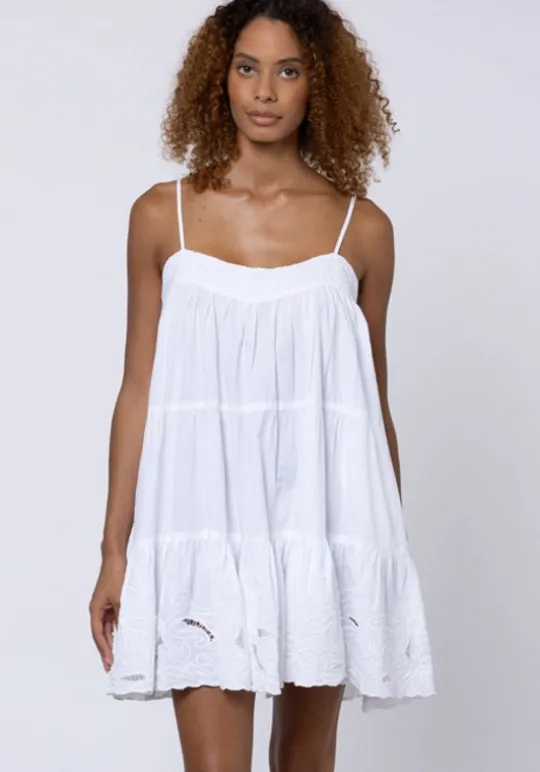Juliet Dunn Cut Out Wave Mini Dress White Outlet