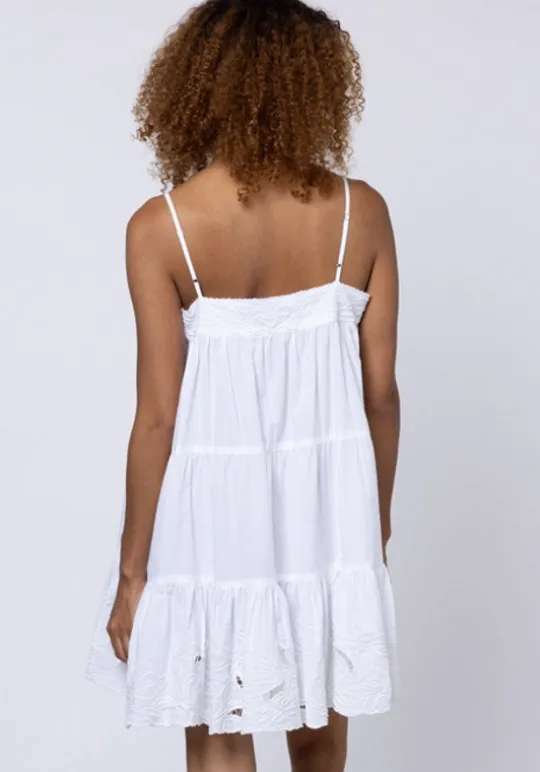 Juliet Dunn Cut Out Wave Mini Dress White Outlet
