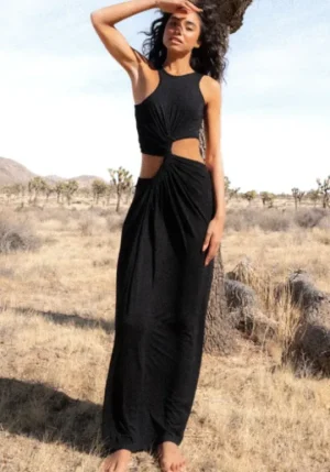 Pitusa Cutout Twist Dress Black Best