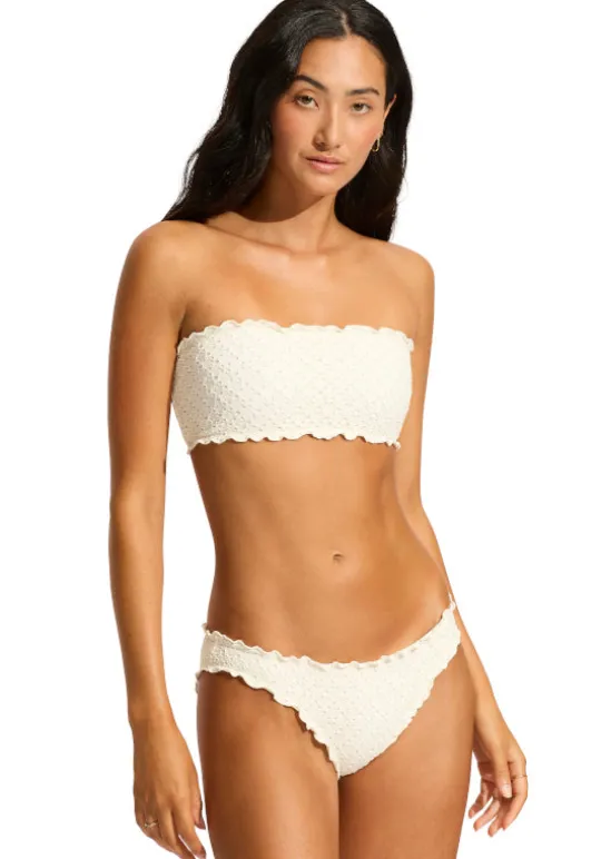 Seafolly Daydreamer Bandeau Bikini Vanilla Clearance