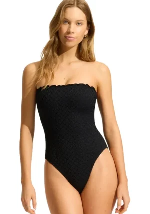 Seafolly Daydreamer DD Bandeau Swimsuit Black Online