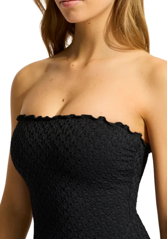 Seafolly Daydreamer DD Bandeau Swimsuit Black Online