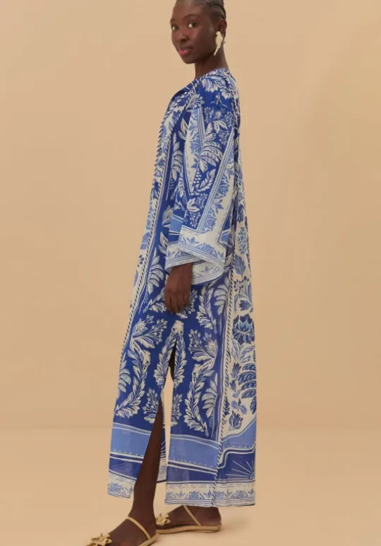 Farm Rio Delicate Tapestry Long Kaftan Fashion