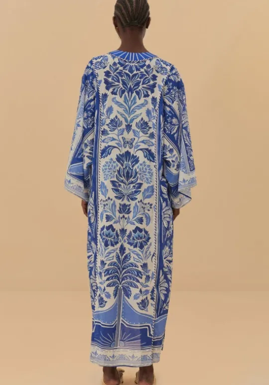 Farm Rio Delicate Tapestry Long Kaftan Fashion