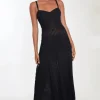 Charo Ruiz Devi Maxi Dress Black New