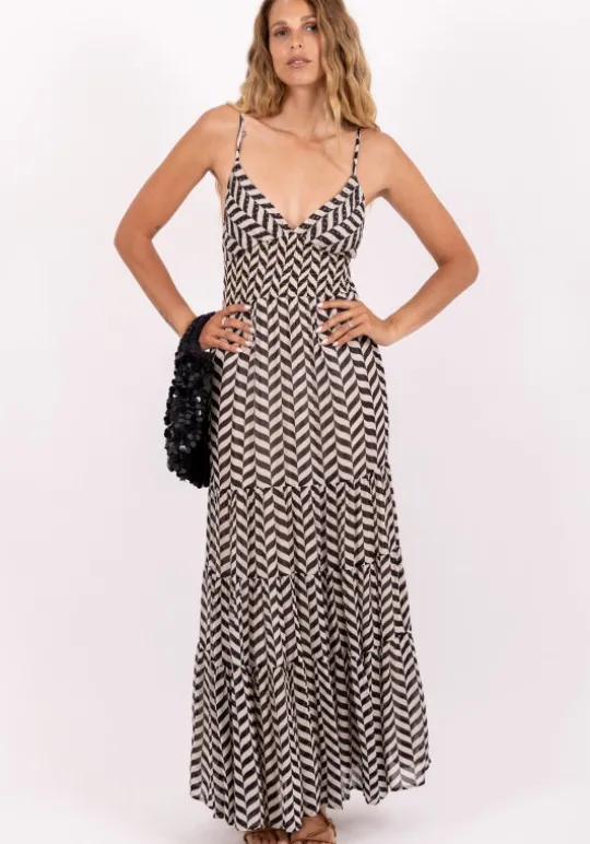 Sundress Ditta Dress Black and White Fashion