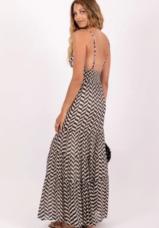 Sundress Ditta Dress Black and White Fashion