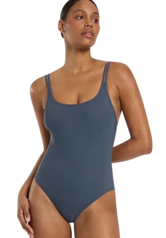JETS Swimwear Double Strap Swimsuit Steel Blue Hot