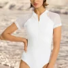 Sea Level Drift Short Sleeve Swimsuit Fashion